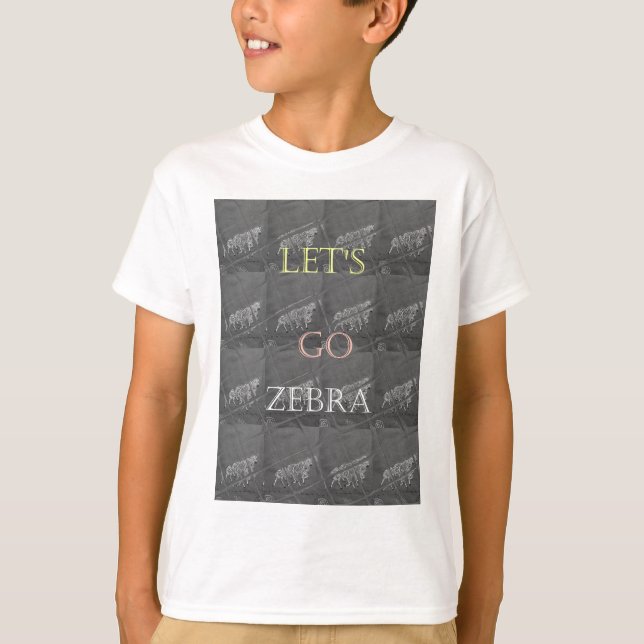Wild und kostenlos Let's Go!: Eine Zebras Reise T-Shirt (Vorderseite)