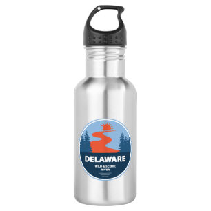 Wild und Landschaftlicher Fluss Delaware Edelstahlflasche