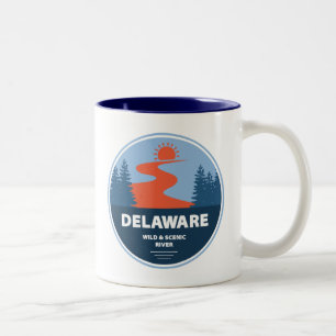 Wild und Landschaftlicher Fluss Delaware Zweifarbige Tasse
