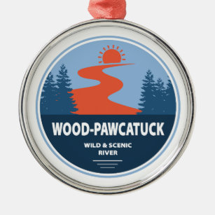 Wild und Landschaftlicher Fluss Wood-Pawcatuck Ornament Aus Metall