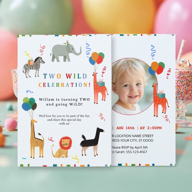 Wild und Whimsical 2. Geburtstag Einladung (Von Creator hochgeladen)