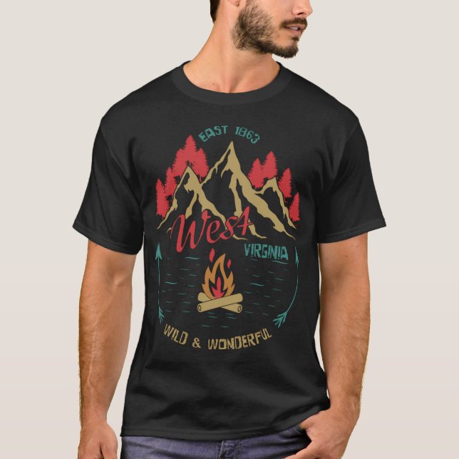 Wild und wunderschön West Virginia T-Shirt (Vorderseite)