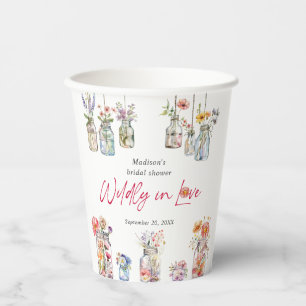 Wild verliebt Wildblumen-Junggesellinnenabschied W Pappbecher