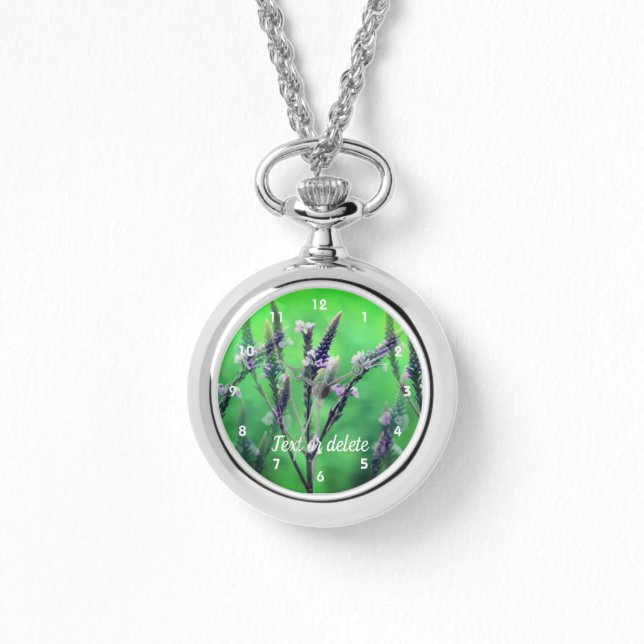 Wild Vervain Blume Abstrakt Personalisiert Armbanduhr (Vorderseite)