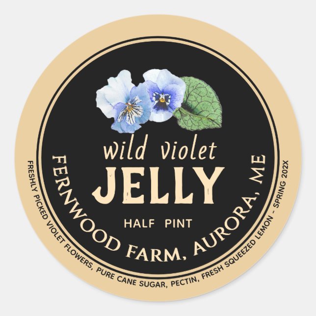 Wild Violet Jelly Classic Round Sticker (Vorderseite)