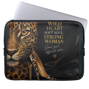 Wild von Natur aus, kraftvoll durch Wahl Laptopschutzhülle