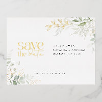 Wild-Waldgrün Save the Date Foil Einladung