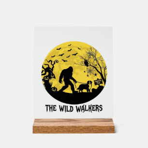 Wild Walker Bigfoot gehende Berner Halloween Hau Acrylschild
