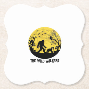 Wild Walkers Bigfoot gehende Berner Halloween Hau Untersetzer