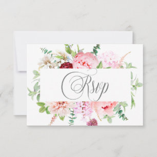 Wild Watercolor Garden RSVP Karte