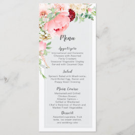 Wild Watercolor Garden Wedding | Menükarte