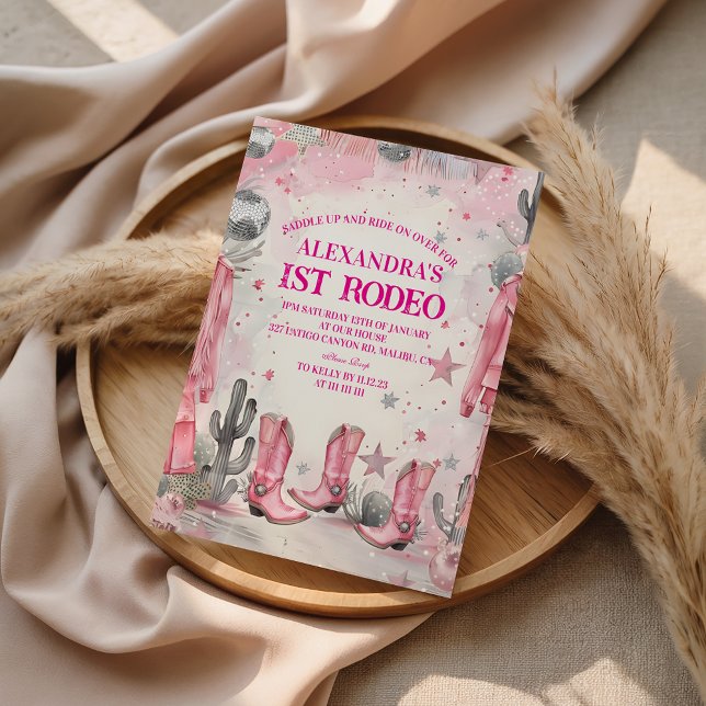 Wild West 1st Rodeo Birthday Einladung (Von Creator hochgeladen)
