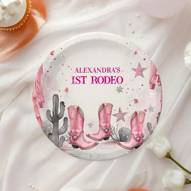 Wild West 1st Rodeo Birthday Pappteller (Von Creator hochgeladen)