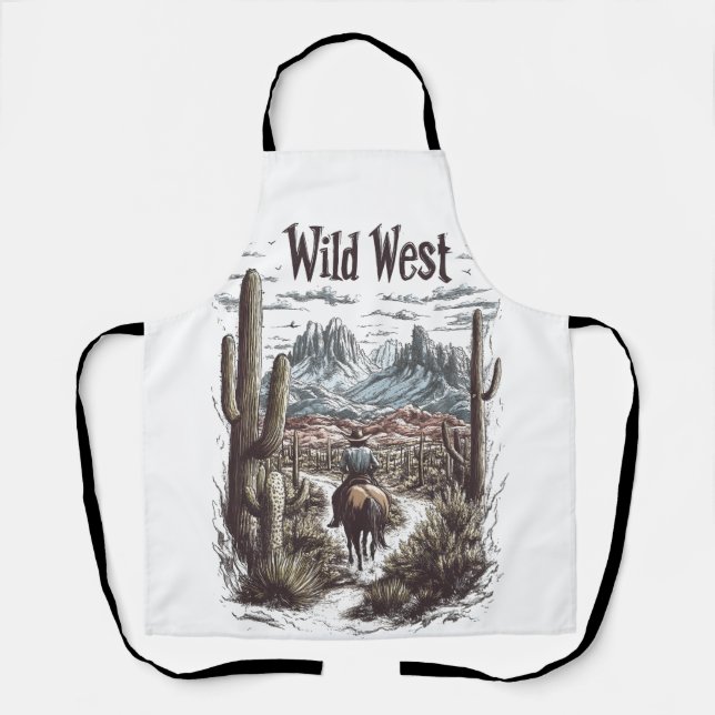 Wild West Adventure Illustration Schürze (Vorderseite)