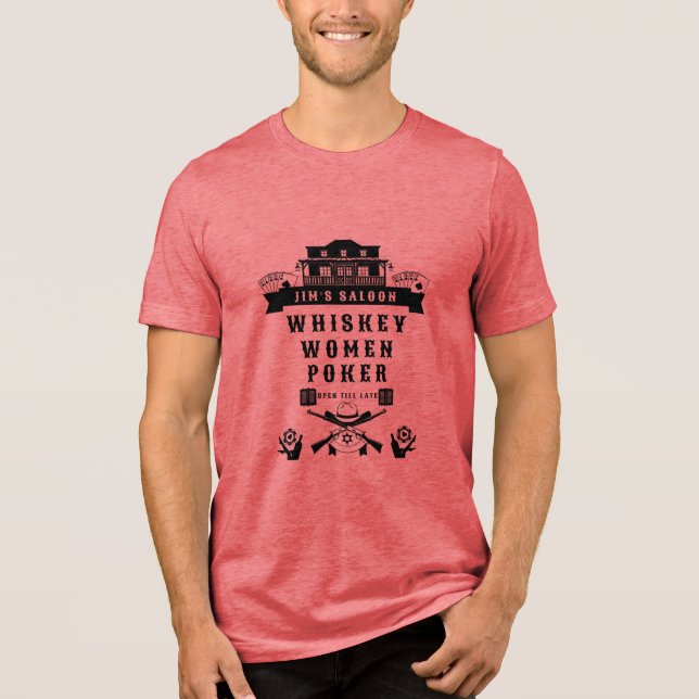 Wild West Americana Poker Tri-Blend Shirt (Vorderseite)