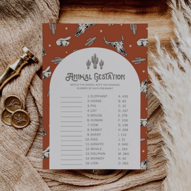 Wild West Animal Gestation Game (Von Creator hochgeladen)