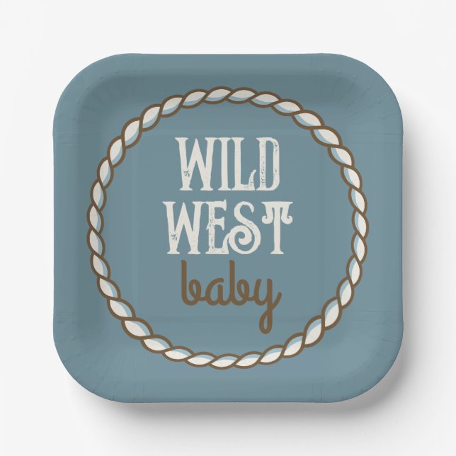 Wild West Baby Paper Plate Pappteller (Vorderseite)