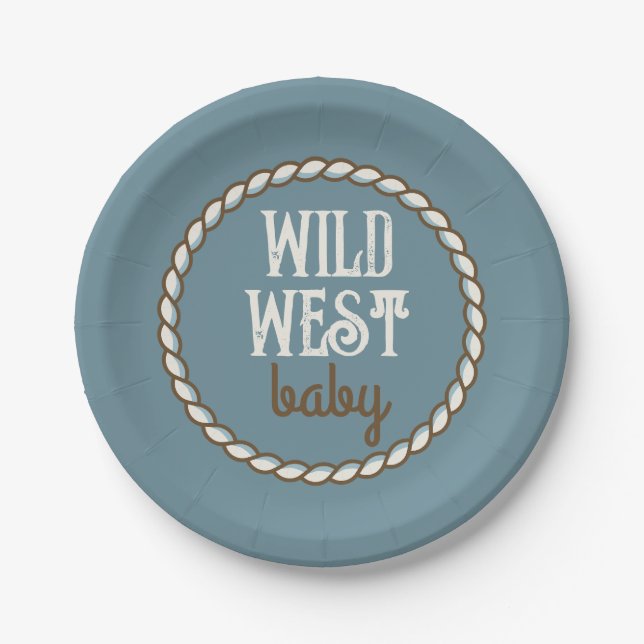 Wild West Baby Paper Plate Pappteller (Vorderseite)