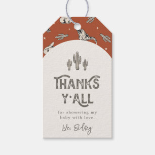 Wild West Baby Shower Favor Tag Geschenkanhänger