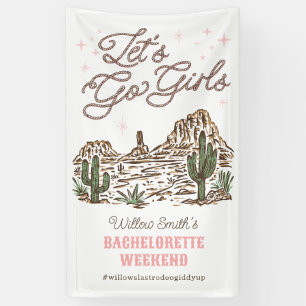 Wild West Bachelorette Lass uns los Mädchen Vinyl  Banner