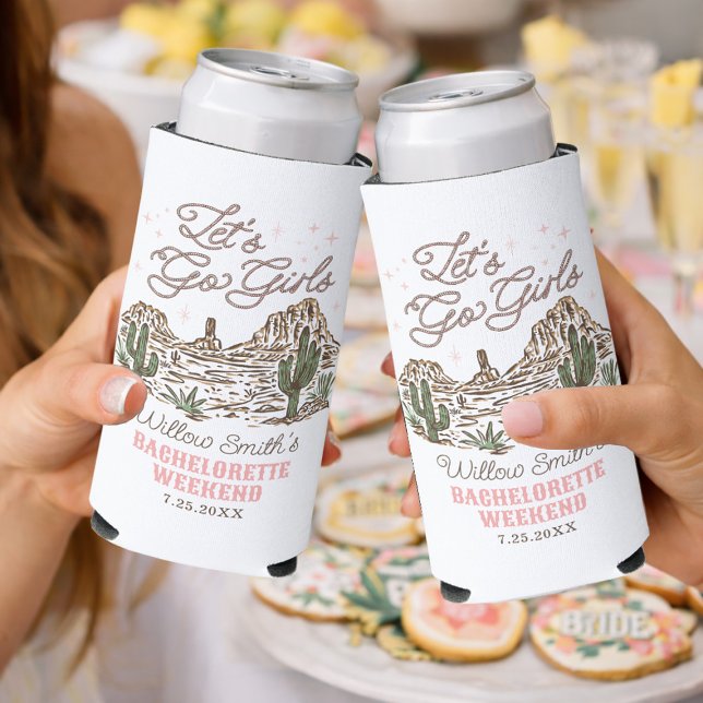 Wild West Bachelorette Let's Go Girls Can Cooler Selters Dosenkühler (Von Creator hochgeladen)