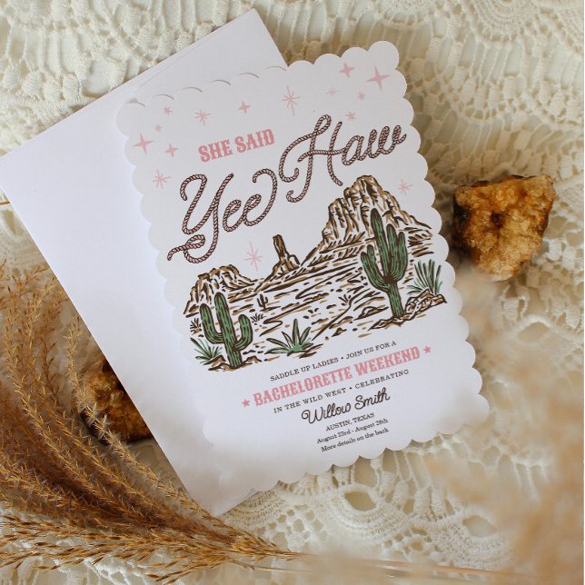 Wild West Bachelorette Yee Haw Itinerary Einladung (Von Creator hochgeladen)