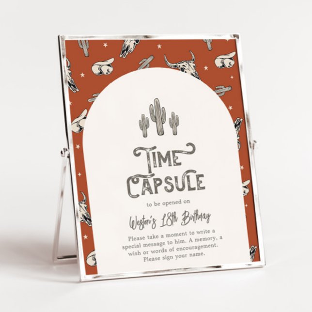 Wild West Birthday Time Capsule Sign (Von Creator hochgeladen)
