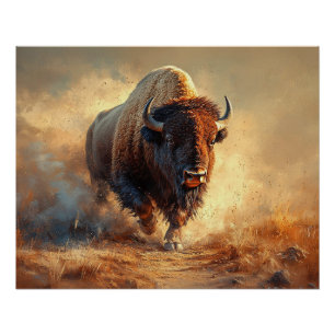 Wild West Bison Poster