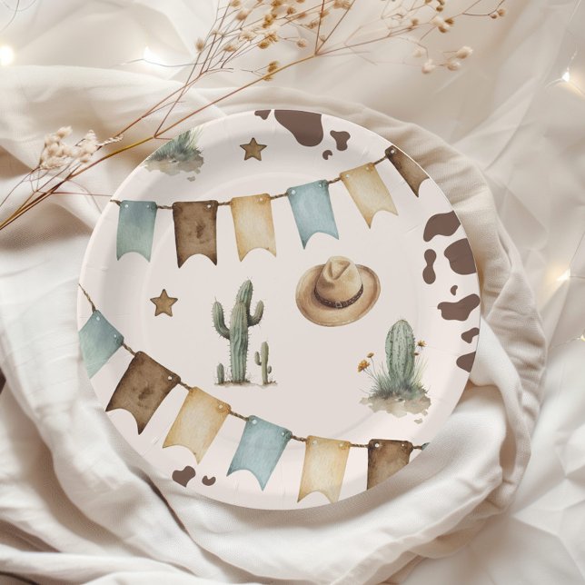 Wild West Boy First Rodeo Party Pappteller (Von Creator hochgeladen)