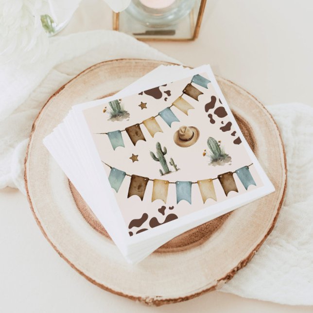 Wild West Boy First Rodeo Party Serviette (Von Creator hochgeladen)