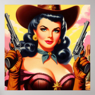 Wild West Button-up Poster