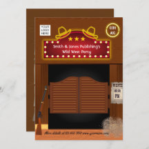 Wild West Corporate Funktion - Einladung