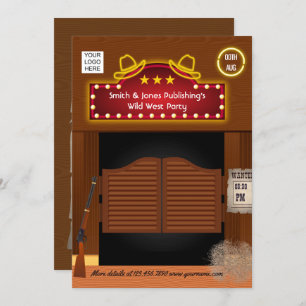 Wild West Corporate Funktion - Einladung
