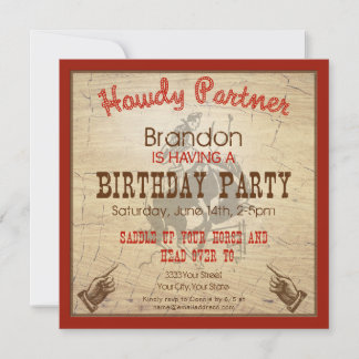 Wild West Country Einladung zum Geburtstag