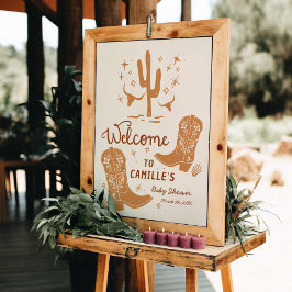 Wild West Cowboy Baby Dusche Begrüßungszeichen