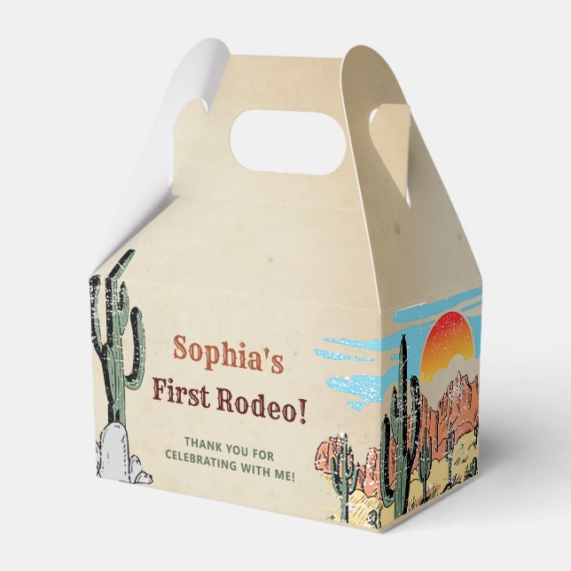Wild West Cowboy Birthday Party Geschenkschachtel (Vorderseite)
