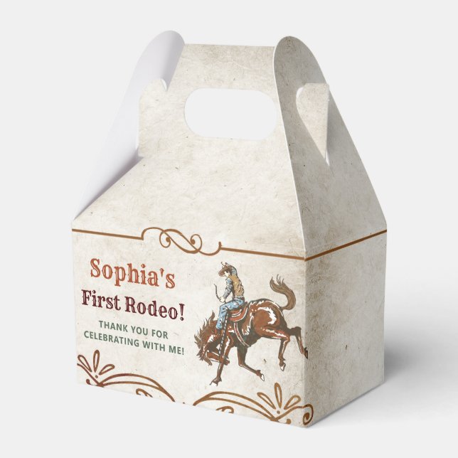 Wild West Cowboy Birthday Party Geschenkschachtel (Vorderseite)