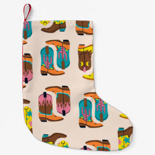 Wild West Cowboy Boots: Modekonzepte Muster Kleiner Weihnachtsstrumpf