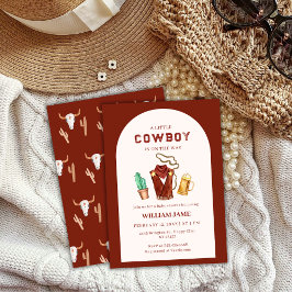 Wild West Cowboy Cactus Beer Baby Shower Einladung