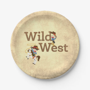 Wild West Cowboy Cowgirl Western Theme Pappteller