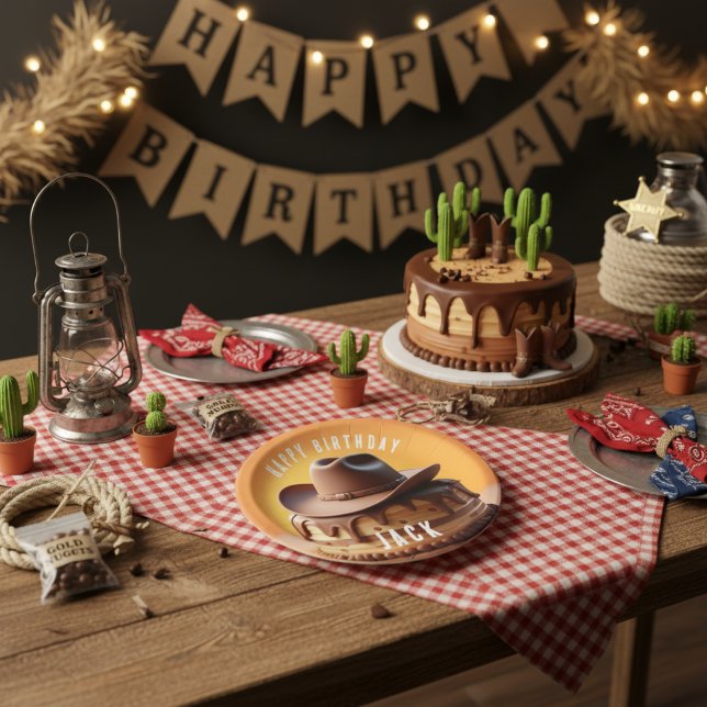 Wild West Cowboy Hat Cake Pappteller (Von Creator hochgeladen)