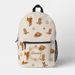 Wild West Cowboy Personalisation Gender Neutral Bedruckter Rucksack