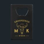 Wild West Cowboy Personalisierte Trauzeugen Monogr Geldbeutel Flaschenöffner<br><div class="desc">Personalisierte Geschenke für Trauzeugen mit alten Western Cowboy Thema. Dekoriert mit Cowboyhut mit Vintagem Western Schriftart. Text- und Hintergrundfarbe können mit dem Design-Tool bearbeitet werden,  um Ihren Bedürfnissen gerecht zu werden. Holen Sie sich dieses individuelles Geschenk für Hochzeiten,  Bachelor-Party,  Verlobungsfeier oder andere besondere Anlässe.</div>