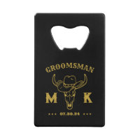 Wild West Cowboy Personalisierte Trauzeugen Monogr
