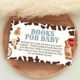 Wild West Cowboy Rodeo Baby Shower Books for Baby Begleitkarte