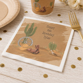 Wild-West-Cowboy-Wüstenkaktus-Geburtstag Serviette
