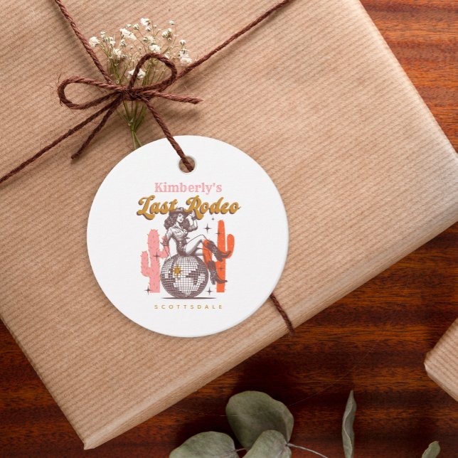 Wild West Cowgirl Last Rodeo Junggeselinnen-Abschi Geschenkanhänger (Von Creator hochgeladen)