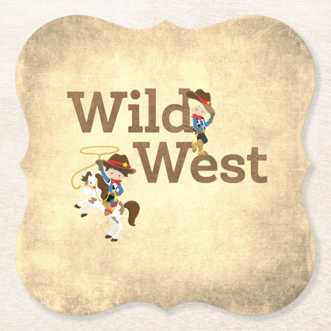 Wild West Cowpoke Party Paper Untersetzer (Vorderseite)