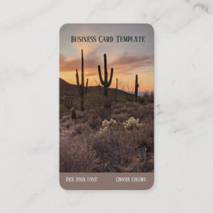 Wild West Desert Sunset Western Business Card Visitenkarte