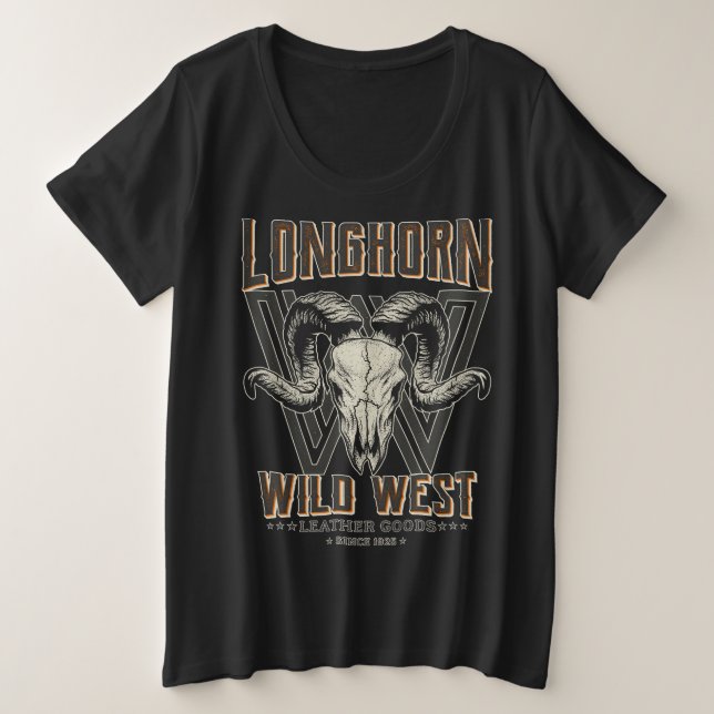 Wild West Leather Goods Große Größe T-Shirt (Design vorne)